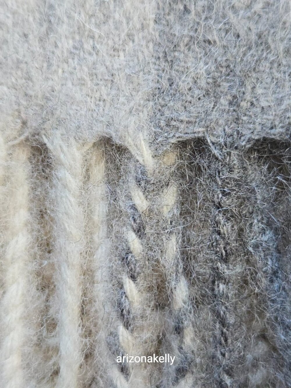 NWOT Cashmere Woven Scarf Blue, Black & Gray Plaid Checks - Picture 8 of 15